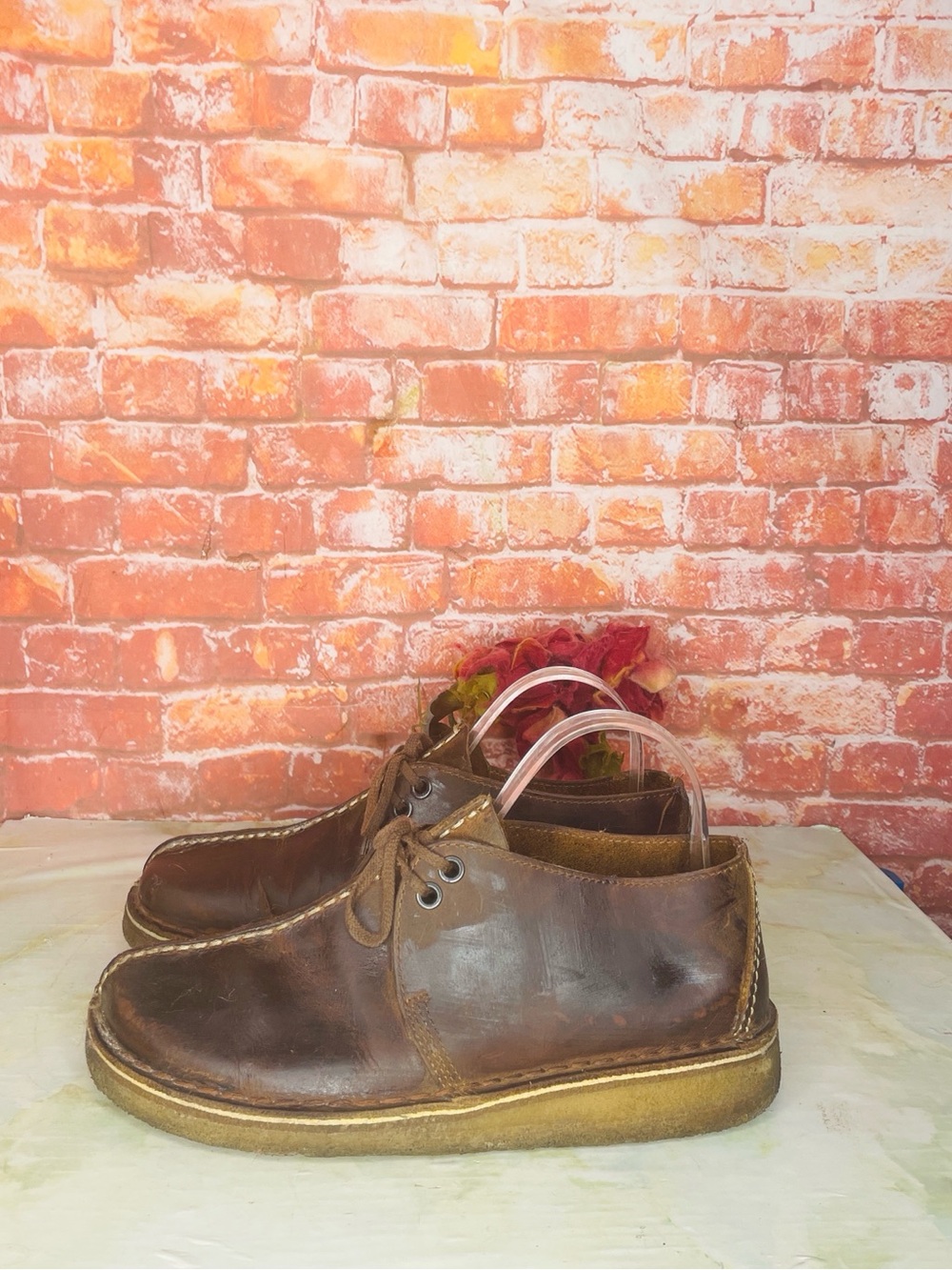 Clarks Originals Dessert Trek Brown Leather Center Seam Chukka Boots